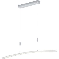 Pendellampe Collina Silber Metall 130 cm - Farbe: Aluminium - LED - Lichtfarbe: Extra warmweiss - Pendellampe- LED Energiesparlampe