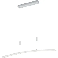Pendellampe Collina Silber Metall 130 cm - Farbe: Aluminium - LED - Lichtfarbe: Extra warmweiss - Pendellampe- LED Energiesparlampe