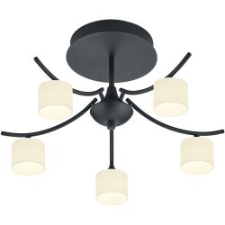 Deckenlampe Anika Schwarz Metall 53 cm 31 cm - LED - Lichtfarbe: Extra warmweiss - Deckenlampe- LED Energiesparlampe