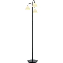 Stehlampe Emmeline Schwarz Metall 150 cm - LED - Lichtfarbe: Extra warmweiss - Stehlampe- LED Energiesparlampe