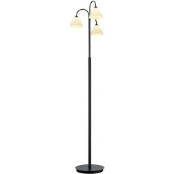 Stehlampe Emmeline Schwarz Metall 150 cm - LED - Lichtfarbe: Extra warmweiss - Stehlampe- LED Energiesparlampe
