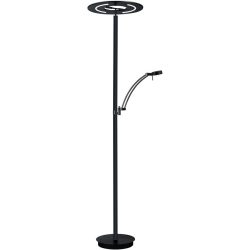 Stehlampe Corricella Schwarz Metall/Glas 42 cm 185 cm - LED - Lichtfarbe: Extra warmweiss - Material: Metall/Acrylglas - Stehlampe- LED