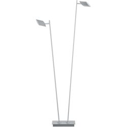 Leselampe Della Grau Metall 130 cm - Farbe: Hellgrau - LED - Leselampe- LED Energiesparlampe