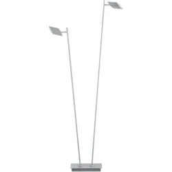 Leselampe Della Grau Metall 130 cm - Farbe: Hellgrau - LED - Leselampe- LED Energiesparlampe