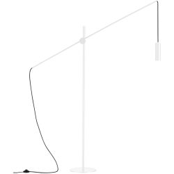 Stehlampe Adina Weiss Metall 290 cm - Farbe: weiss/schwarz - Stehlampe