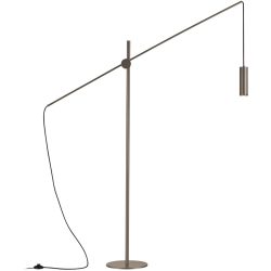 Stehlampe Adina Grau Metall 290 cm - Farbe: taupe - Stehlampe