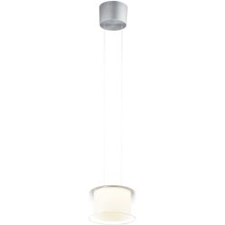 Designer-Pendellampe Bankamp Grand Clear aluminium eloxiert 1 dimmbar D 20 cm - LED - Lichtfarbe: Extra warmweiss - Material: Aluminium/Glas -