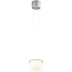 Designer-Pendellampe Bankamp Grand Clear aluminium eloxiert 1 dimmbar D 20 cm - LED - Lichtfarbe: Extra warmweiss - Material: Aluminium/Glas -