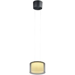 Designer-Pendellampe Bankamp Grand Smoke anthrazit 1 dimmbar D 20 cm - Farbe: Alu matt eloxiert/anthrazit - LED - Lichtfarbe: Extra warmweiss -