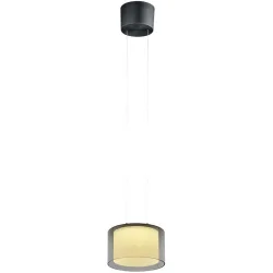 Designer-Pendellampe Bankamp Grand Smoke anthrazit 1 dimmbar D 20 cm - Farbe: Alu matt eloxiert/anthrazit - LED - Lichtfarbe: Extra warmweiss -