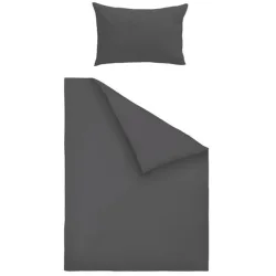 Flair - Lilou Bettwäsche Set, 160 x 210 cm + 65 x 100 cm, Anthrazit