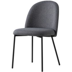 CONNUBIA Stuhl 2er-Set Tuka Grau Metall/Polyester 57 cm - Farbe: anthrazit - Stuhl 2er-Set
