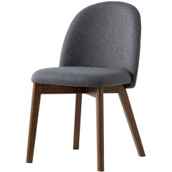CONNUBIA Stuhl 2er-Set Tuka Grau Holz/Polyester 57 cm - Farbe: anthrazit - Material: Buche/Polyester - Stuhl 2er-Set