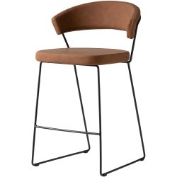 CONNUBIA Barhocker New York Braun/Schwarz Metall 55 cm 91 cm - Farbe: mocca - Barhocker
