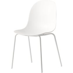 CONNUBIA Schalenstuhl 2er-Set Academy Weiss Metall 51 cm - Material: Metall/Polypropylen - Schalenstuhl 2er-Set