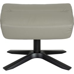 Conform Hocker Enno Grau/Schwarz Leder/Metall 49 cm 40 cm - Farbe: Grau, Schwarz - Material: Leder, Metall - Möbel Konfigurator: Traummöbel