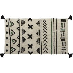 Kinderteppich Wild Life Weiss Baumwolle 100 cm 180 cm - Kinderteppich