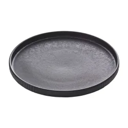 Playground Teller flach Nara Relief; 27x2.5 cm (ØxH); schwarz; rund; 6 Stück / Pack