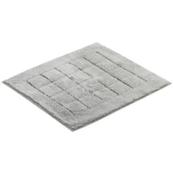 Vossen Badteppich Exclusive Grau Baumwolle 55 cm 65 cm - Farbe: Stone - Badteppich