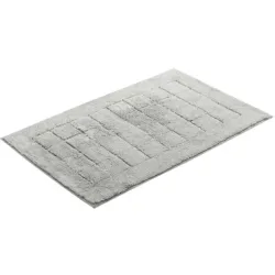 Vossen Badteppich Exclusive Grau Baumwolle 67 cm 120 cm - Farbe: Stone - Badteppich