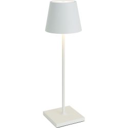 Tischlampe Aline Weiss Aluminium/Kunststoff 11 cm 38 cm - LED - Lichtfarbe: Extra warmweiss - Material: Aluminium, Kunststoff - Tischlampe- LED
