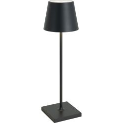 Tischlampe Aline Grau Aluminium/Kunststoff 11 cm 38 cm - Farbe: anthrazit - LED - Lichtfarbe: Extra warmweiss - Material: Aluminium, Kunststoff -