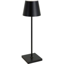 Tischlampe Aline Schwarz Aluminium/Kunststoff 11 cm 38 cm - LED - Lichtfarbe: Extra warmweiss - Material: Aluminium, Kunststoff - Tischlampe- LED