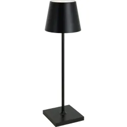 Tischlampe Aline Schwarz Aluminium/Kunststoff 11 cm 38 cm - LED - Lichtfarbe: Extra warmweiss - Material: Aluminium, Kunststoff - Tischlampe- LED