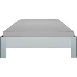 Bett Window Grau Holz 120 x 200 cm - Farbe: lichtgrau - Material: Holzwerkstoff - Möbel Konfigurator: Traummöbel individuell zusammenstellen - Bett