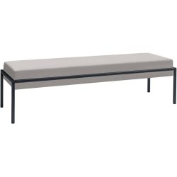 Hasena Bank Elek Grau/Schwarz Metall/Polyester 144 cm 38 cm - Material: Polyester/Metall - Bank