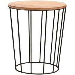 Hasena Nachttisch Keziea Schwarz Holz/Metall 45 cm - Material: Buche, Metall - Nachttisch