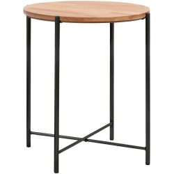 Hasena Nachttisch Volod Braun/Grau Metall/Holz 48 cm - Farbe: Braun, Anthrazit - Material: Buche, Metall - Nachttisch