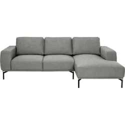 Ecksofa Maja Grau Stoff 243 cm 162 cm - Möbel Konfigurator: Traummöbel individuell zusammenstellen - Ecksofa