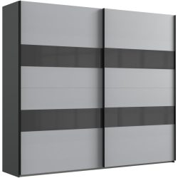Kleiderschrank Akshay Grau Holzwerkstoff 270 cm 65 cm 236 cm - Farbe: Hellgrau - Kleiderschrank