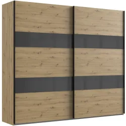 Kleiderschrank Akshay Braun Holzwerkstoff 270 cm 65 cm 236 cm - Farbe: Eiche Nachbildung - Kleiderschrank