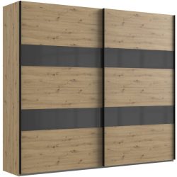 Kleiderschrank Akshay Braun Holzwerkstoff 270 cm 65 cm 236 cm - Farbe: Eiche Nachbildung - Kleiderschrank