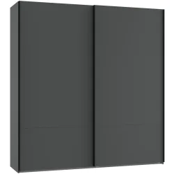 Kleiderschrank Aqsa Grau Holzwerkstoff 225 cm 65 cm 208 cm - Farbe: graphit - Kleiderschrank