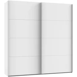 Kleiderschrank Aqsa Weiss Holzwerkstoff 225 cm 65 cm 208 cm - Kleiderschrank
