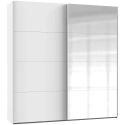 Kleiderschrank Aqsa Weiss Holzwerkstoff 180 cm 65 cm 208 cm - Kleiderschrank