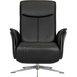 Relaxsessel Noel Schwarz Leder 78 cm 88 cm - Material: Echtleder - Möbel Konfigurator: Traummöbel individuell zusammenstellen - Relaxsessel