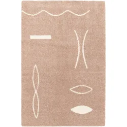 Teppich Lily Rosa/Weiss Polyester 200 cm 290 cm - Farbe: rosa, weiss - Teppich
