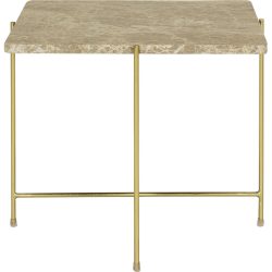 Salontisch Vanja Braun Stein 50 cm - Material: Marmor - Salontisch