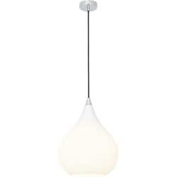 Pendellampe Perla Weiss Glas 30 cm 140 cm - Pendellampe