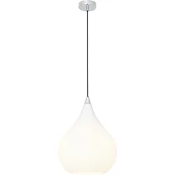 Pendellampe Perla Weiss Glas 30 cm 140 cm - Pendellampe
