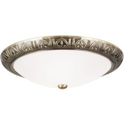 Deckenlampe Pankok Bronze Stahl/Glas 38 cm 11 cm - Material: Glas/Stahl - Deckenlampe