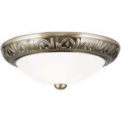 Deckenlampe Pankok Bronze Stahl/Glas 28 cm 10.5 cm - Material: Glas/Stahl - Deckenlampe