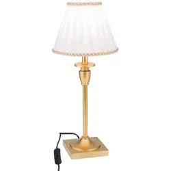 Tischlampe Fonsa Gold 18 cm 43.2 cm - Material: Polyrasin/Textil - Tischlampe
