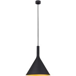 Pendellampe Gunda Gold/Schwarz Aluminium 25 cm 31 cm - Farbe: schwarz-gold - Pendellampe