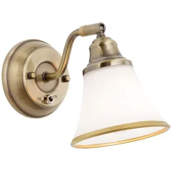 Wandlampe Maja Stahl/Glas 11 cm 13 cm - Farbe: Patina - Material: Glas/Stahl - Wandlampe