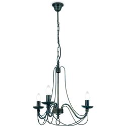 Kronleuchter Vela Grün/Schwarz Stahl 50 cm 50 cm - Farbe: Schwarz/grün - Kronleuchter